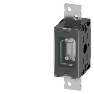 A black rocker switch with a metal frame, suitable for electrical installations in walls.