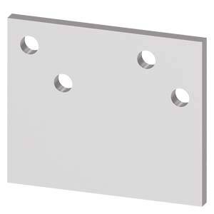 Metal plate with three evenly distributed holes.