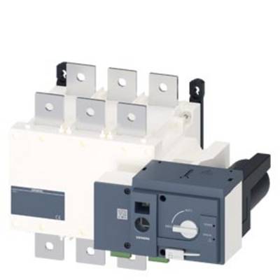 'Electrical switch with multiple terminal connections and rotary handle. Suitable for industrial applications for controlling electrical circuits.'