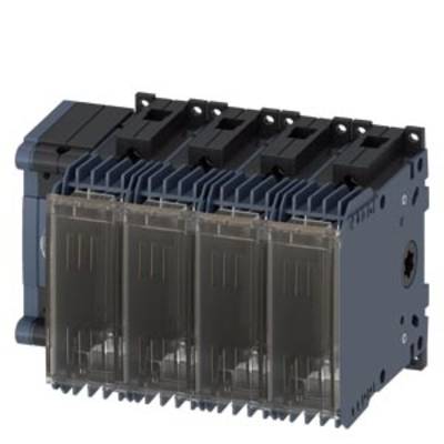 A four-pole power switch used in electrical circuits for controlling and isolating electrical current.