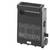 Black and white outdoor ashtray. Rectangular design with an opening at the top for ash. Robust and weather-resistant.