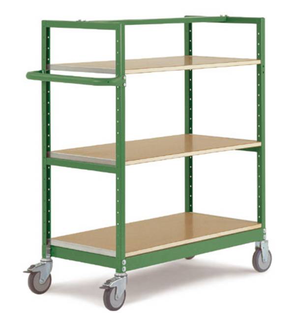 Manuflex TV3132.3003 Shelf trolley Brake Steel zinc plated Load capacity (max.): 250 kg Ruby red