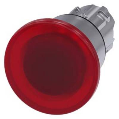 Red push button, presumably an emergency stop switch, made of metal and plastic.