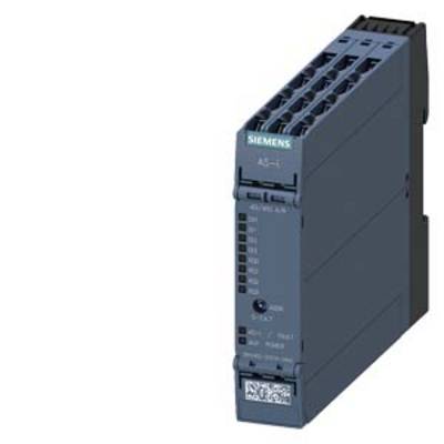 A black electronic device with a Siemens logo, likely a control or automation component with multiple ports on the top.