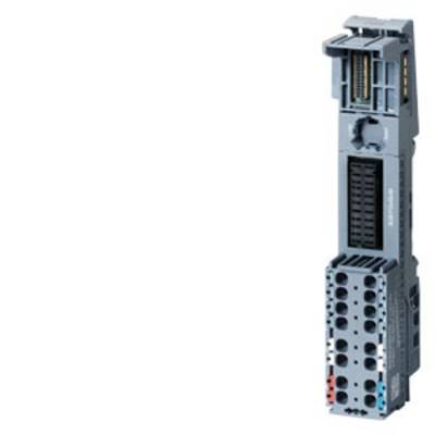 Industrial component with plug connectors and switches, vertically positioned, with a grey plastic housing.