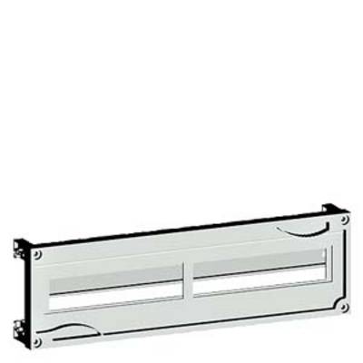 A rectangular metal part with two elongated openings, presumably a cover or panel, on a white background.