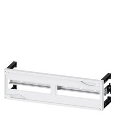 Metal rail with two parallel running strips for securing installation components in distribution cabinets.