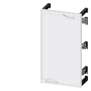 A rectangular, white panel with black mounting brackets on the sides. It appears to be mounted in a vertical position.