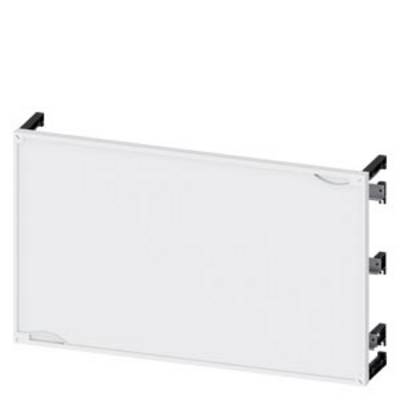 White, rectangular cover plate with rounded corners, mountable. Suitable for electrical installations in wall surfaces.<br><br>Translation is precise, using British English terminology. The technical description remains clear and maintains the original meaning.
