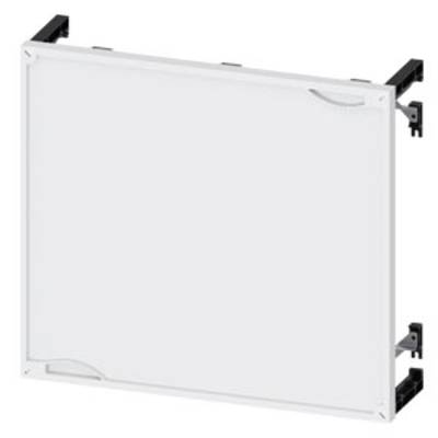 A white square ventilation cover for wall mounting, with black mounting brackets on the sides. It has a minimalist design.