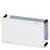White drawer with black mounting brackets, side-mounted. Suitable for furniture construction or interior fitting.