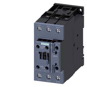 A black and grey electrical contactor with multiple terminals and the brand name printed on it, suitable for industrial use.