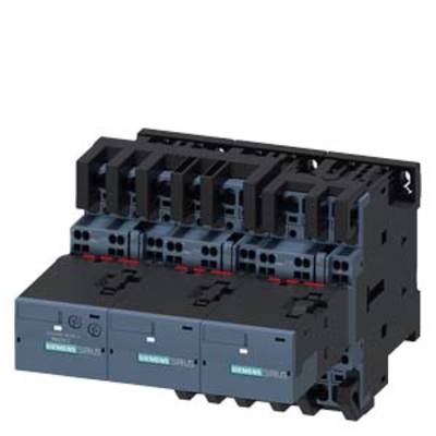 A 3-pole contactor from Siemens with three main contacts and several auxiliary contacts. Main component in electrical control circuits.