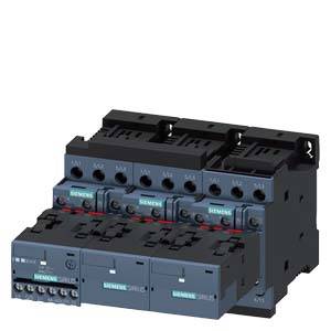 A three-pole contactor by Siemens, Model 3RT, in 3D representation. Suitable for controls in electrical switchgear.
