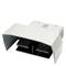 'An electric foot pedal in a white casing with two large treads.'