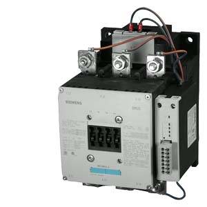 'Contactor by Siemens with electrical connections and wiring, used for switching electrical circuits.'