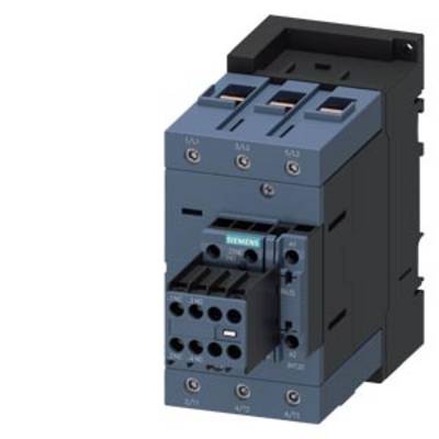 Electromagnetic contactor with three main terminals at the top, five control terminals at the front, for use in industrial switchgear.