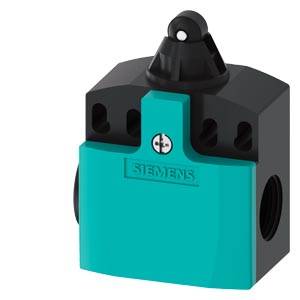 'Siemens replacement part in black and turquoise with screw fixation and side connection sockets.'