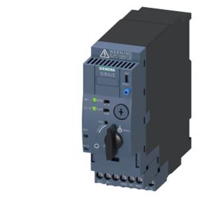 'Electric Siemens SIRIUS device, grey casing with control lights and adjustment knob on the front.'
