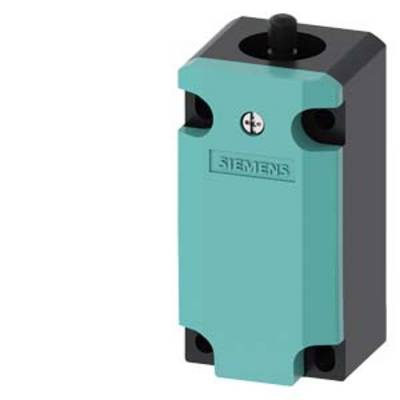 A rectangular turquoise and black control box with a round black button on top and the 'Siemens' lettering in the centre.
