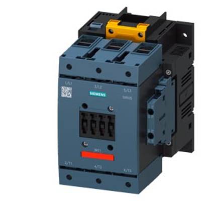 Figure of a Siemens circuit breaker with blue and black housing colours. The switch has multiple connection terminals.