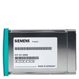 Grey rectangular Siemens device with a barcode and serial number 'SVP SO 126258'. The text 'Made in Germany' is visible.