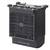 Black, rectangular heating element with cooling fins; surface marked with warning 'Hot Surface - Avoid Contact'.
