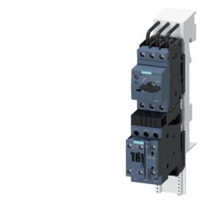 Industrial protection device: Vertically mounted switching unit with multiple electrical connections and cables in a professional environment.