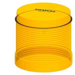 Yellow, cylindrical object that resembles a technical device, with the inscription 'SIEMENS' on the top surface.