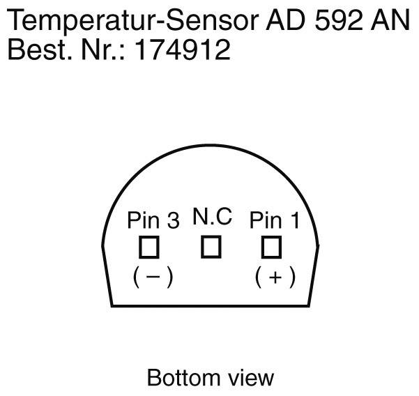 Analog Devices AD592AN AD592AN Transducer module -25 up to +105 °C TO-92 Radial lead-1