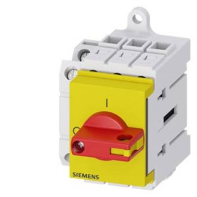 A yellow and red Siemens isolator switch, suitable for electrical isolation and safety in electrical control cabinets.