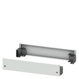 Two white drawer components with black mounting brackets, positioned side by side. Suitable for furniture assembly.