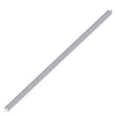 A grey L-shaped section with a rectangular cross-section, positioned diagonally in the image, typical for use in construction projects.