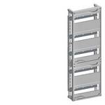 ALPHA 400 DIN, rapid mounting kit for installation mounting devices with row distance 125 mm with N/PE bar, with longitudinal stays, H=750 W=500