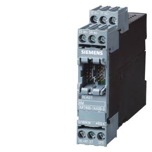 The image shows a Siemens switching relay with multiple connection terminals. Model designation: 3RF4000-1AA00, suitable for industrial applications.