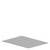 Grey square metal sheet with a shiny surface on a white background.