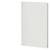 A white, rectangular cupboard door is shown, slightly ajar. It has a smooth surface without visible handles.