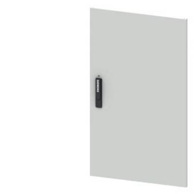 A grey door with a black vertically mounted toilet sign reading 'WC'.