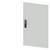 A grey door with a black vertically mounted toilet sign reading 'WC'.