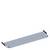 Metal shelf in grey colour, suitable for storage shelving, with clips for securing at both ends.
