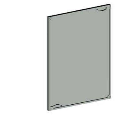Rectangular mirror with a grey frame, featuring gently rounded corners, with no visible decorative elements or labelling.