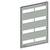 A grey, rectangular metal grille with multiple horizontal slots for ventilation. Suitable for industrial applications.