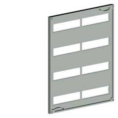 Metal manhole cover with multiple rectangular ventilation slots arranged vertically.