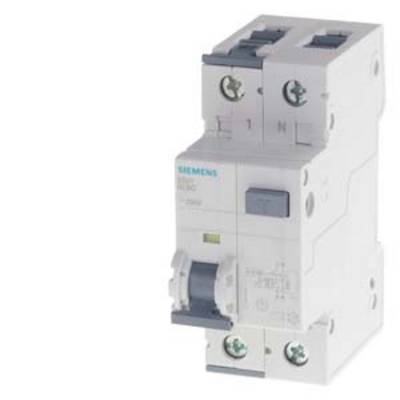 A Siemens circuit breaker in white, suitable for use in electrical installations to prevent overload and short circuit.
