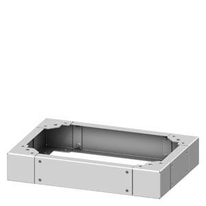 A rectangular, grey metal frame with screw holes, potentially a component or enclosure, on a white background.
