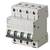 A three-pole performance protection switch by Siemens, suitable for use in electrical control cabinets to protect against overloads.