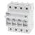 A Siemens circuit breaker with four circuit connections. Suitable for the protection and control of electrical systems.