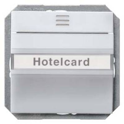 An electronic card lock for hotel rooms with the inscription 'Hotelcard', used to control room access or lighting.