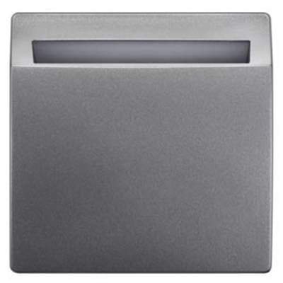 Grey rectangular electronic device with a narrow vertical opening at the top, possibly a modern card reader or letterbox.
