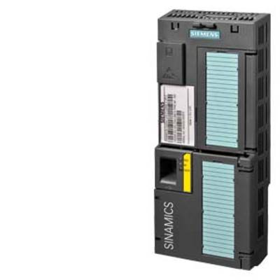 A Siemens SINAMICS electric frequency converter in a rectangular shape, with the brand name visible at the top and blue ventilation slots visible.